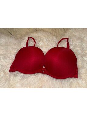 Smart & Sexy SA276 Super Push Up Bra Add 2 Cups Padded Lace UW Womens 36C Red